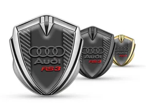 Audi Emblema Silicone Badge Stile Tuning Top Lucido